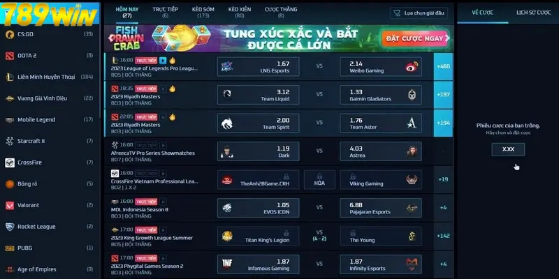 Tìm hiểu cá cược Esports 789Win